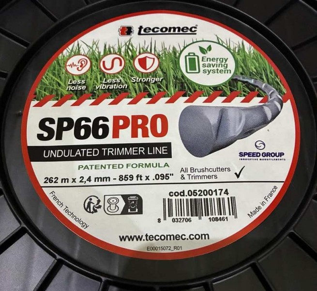 косильна жилка SP66  GREY 2.4 x 262  м